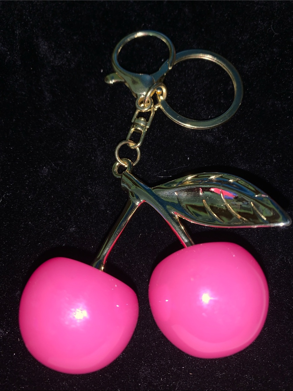 Barbie pink Cherry purse/bag charm keychain